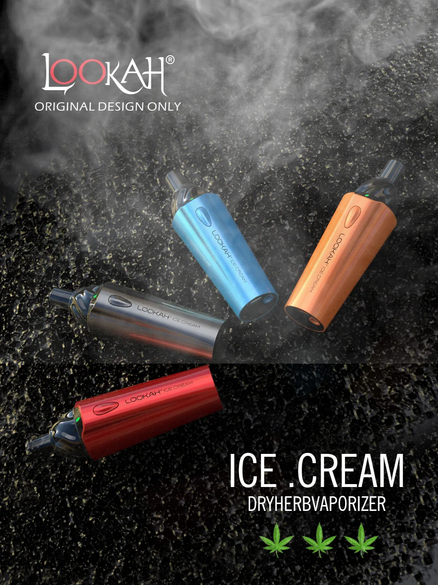 LOOKAH Ice Cream Best Portable Dry Herb Vaporizer, Color: Orange, 3 image