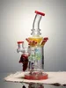 10.5" Cool facial sculpture showerhead Perc Glass Bong, Color: Red, 8 image 10.5" Cool facial sculpture showerhead Perc Glass Bong, Color: Red, 8 image