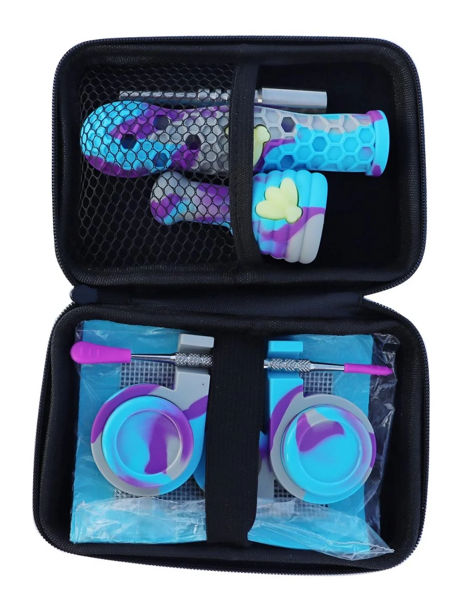 6.7" Funny Honeycomb Silicone Nectar Collector Kit - Travel Friendly, 2 image