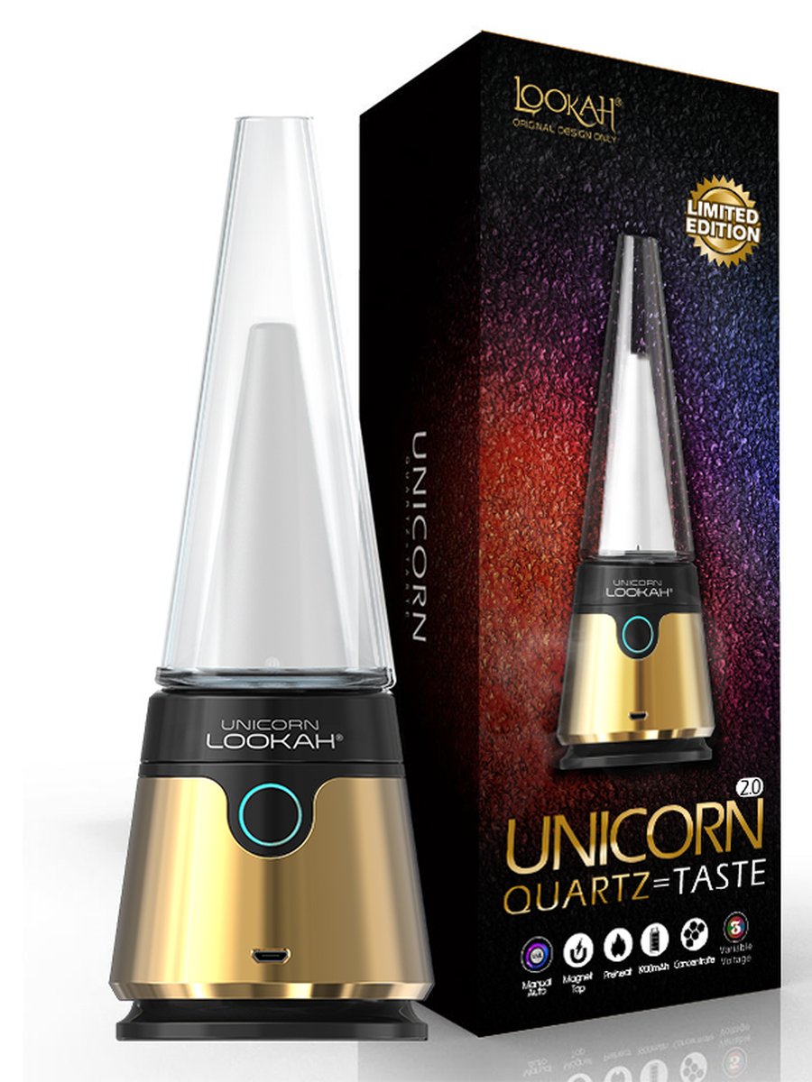 LOOKAH Unicorn 2.0 Portable E Rig Vaporizer - Gold