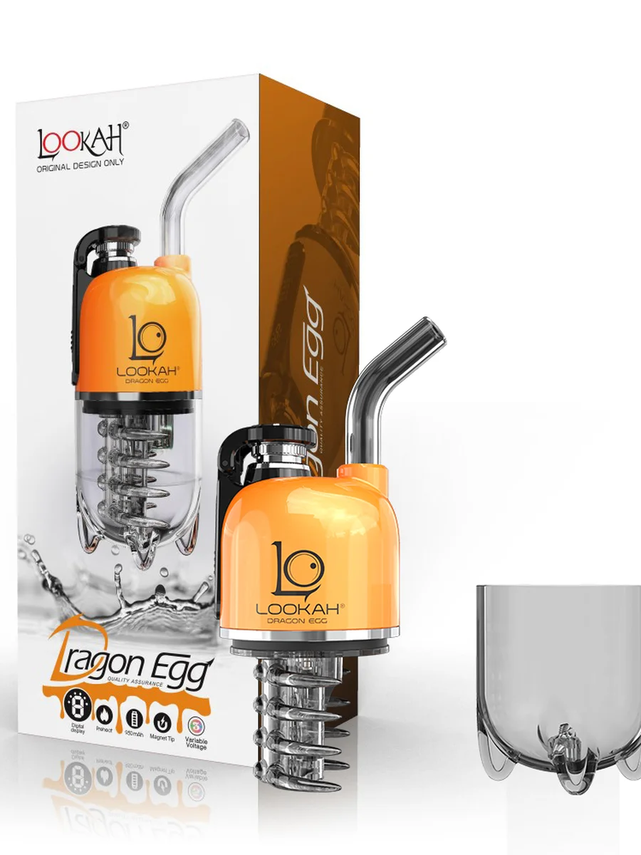 LOOKAH Dragon Egg Portable Electric Dab Rig, Color: Orange, 15 image LOOKAH Dragon Egg Portable Electric Dab Rig, Color: Orange, 15 image