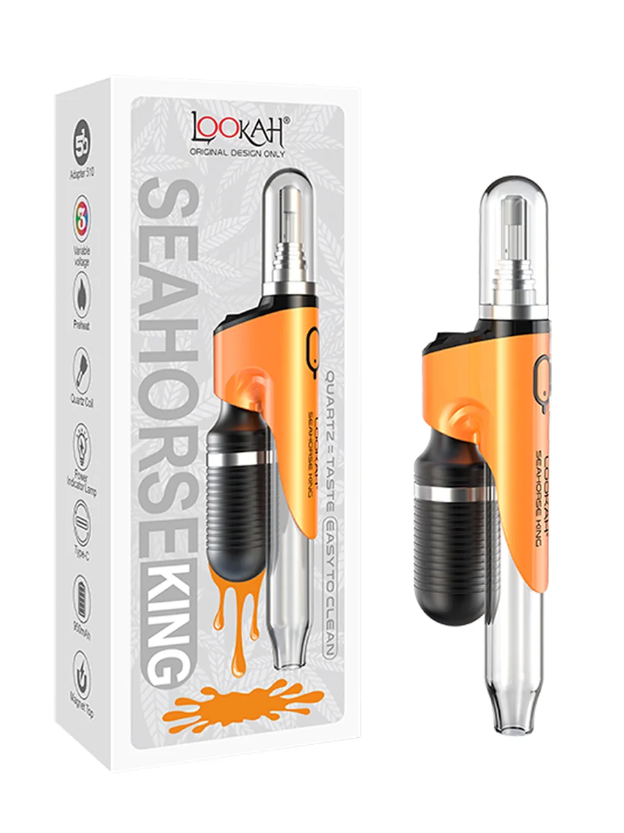 LOOKAH Seahorse King Electric Nectar Collector | Dab Pen & Wax Pen, Color: Green, 8 image LOOKAH Seahorse King Electric Nectar Collector | Dab Pen & Wax Pen, Color: Green, 8 image