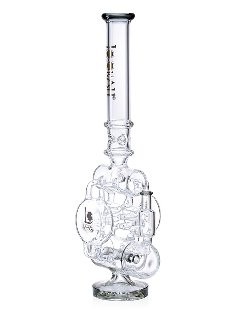 Lookah Bong 21" Glass Recycler Super Filtration Ice Water Pipe - Clear Black, Colors: Clear Black, 2 image Lookah Bong 21" Glass Recycler Super Filtration Ice Water Pipe - Clear Black, Colors: Clear Black, 2 image