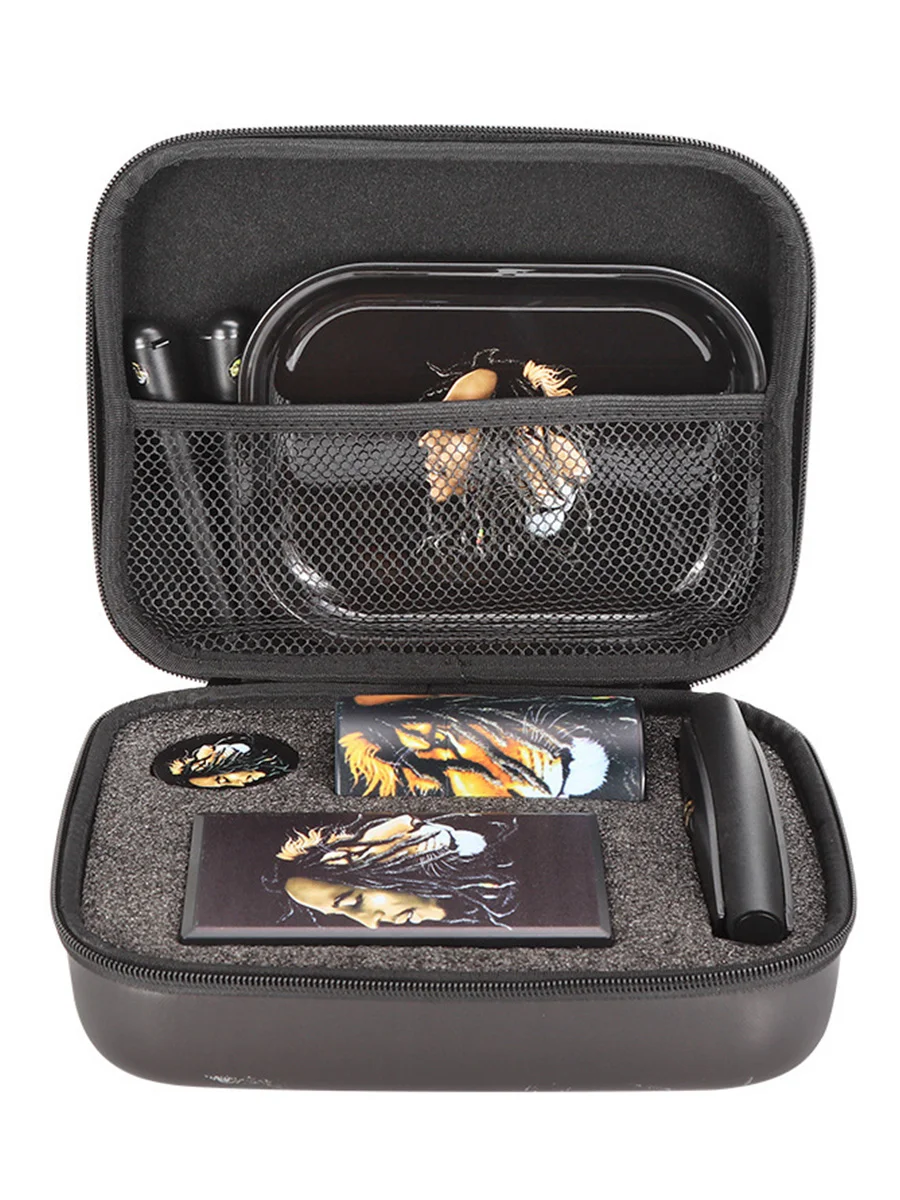 Herb Grinder Rolling Tray Smoking Set A Herb Grinder Rolling Tray Smoking Set A