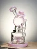 Lookah Bong 9'' Dancing Hat Sprocket Perc Water Pipe, Colors: Pink, 3 image Lookah Bong 9'' Dancing Hat Sprocket Perc Water Pipe, Colors: Pink, 3 image