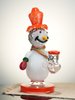 Lookah 8" Mini Funny Snowman Glass Bong, Colors: Orange, 5 image