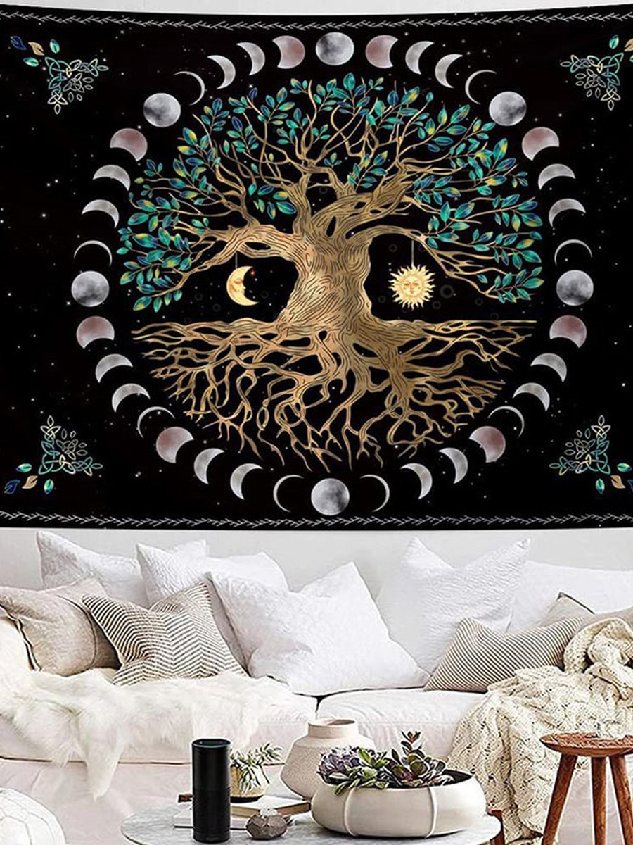 Tree of Life Tapestry, Size: 59.06x51.18inch, 3 image Tree of Life Tapestry, Size: 59.06x51.18inch, 3 image