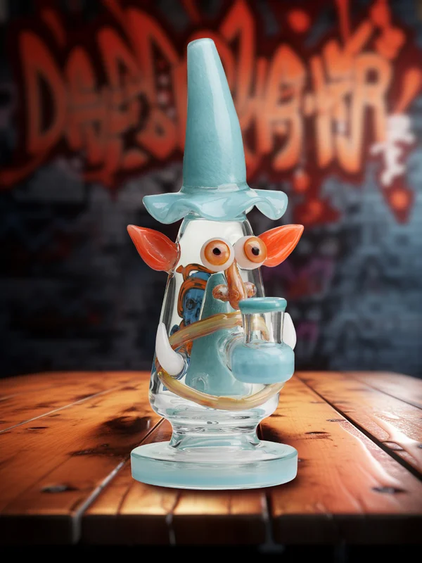 9" Mini Wizard Glass Dab Rig blue 9" Mini Wizard Glass Dab Rig blue