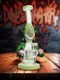 Lookah Glass Bong 9" Turbine Perc Funny Looks Water Pipe, Colors: Green