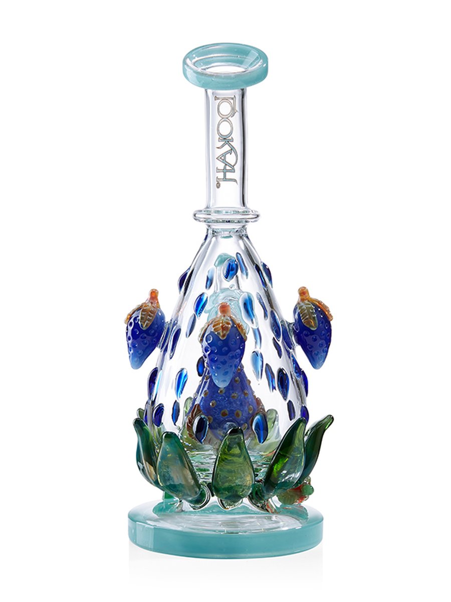 Lookah Bong  12" Strawberry Bubble Water Pipe - Water Blue, Colors: Water Blue   , 3 image