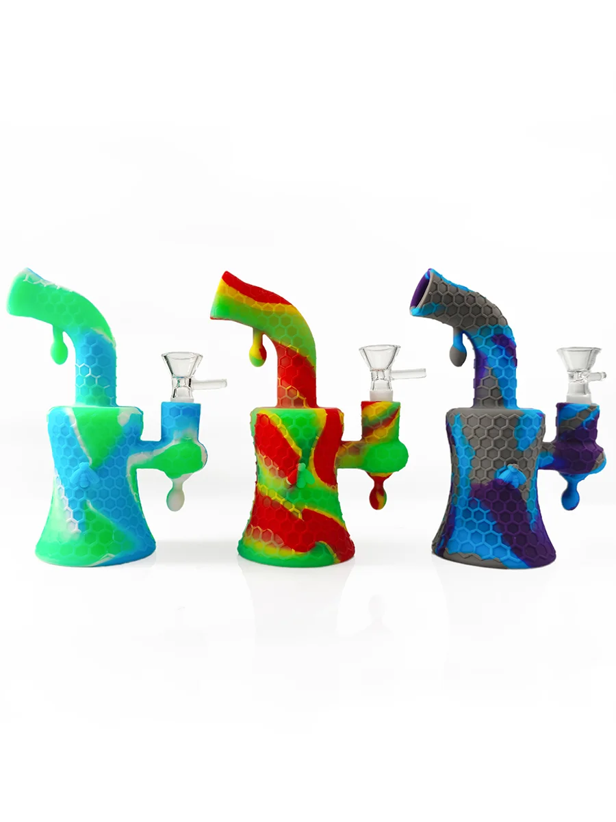 8&quot; Printed Silicone Water Pipe A