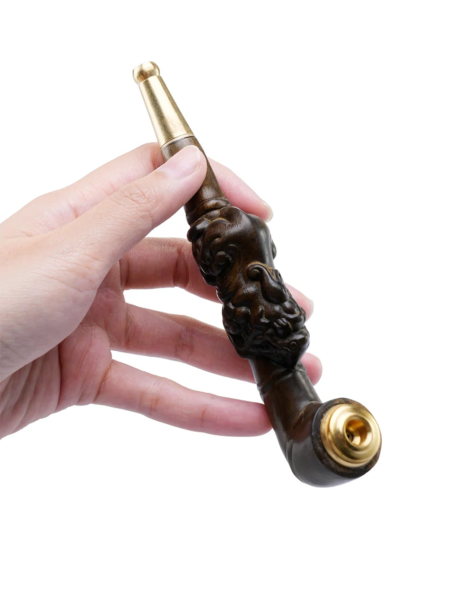 Handmade Rosewood Pixiu Carved Smoking Pipe, Type: Gloomy wood, 6 image