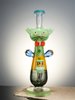 Green  Cute Cat Gentleman Glass Water Pipe