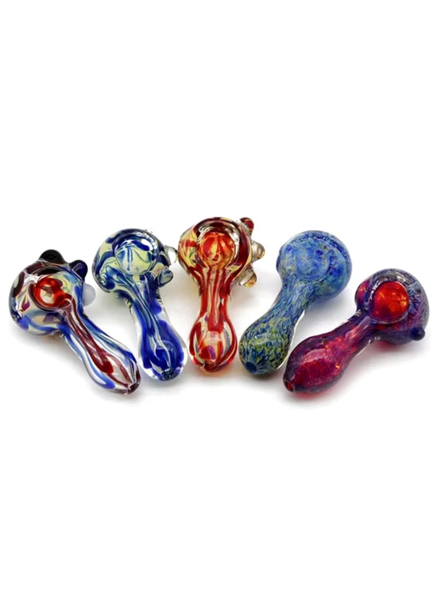 Colorful Bright Striped Glass Pipe, 2 image