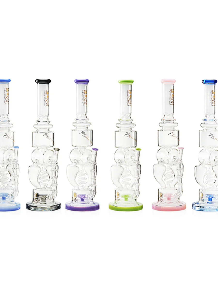 19.7" Blue Cool Ice Percolator Bong | Porous Bubbler | High Borosilicate Glass