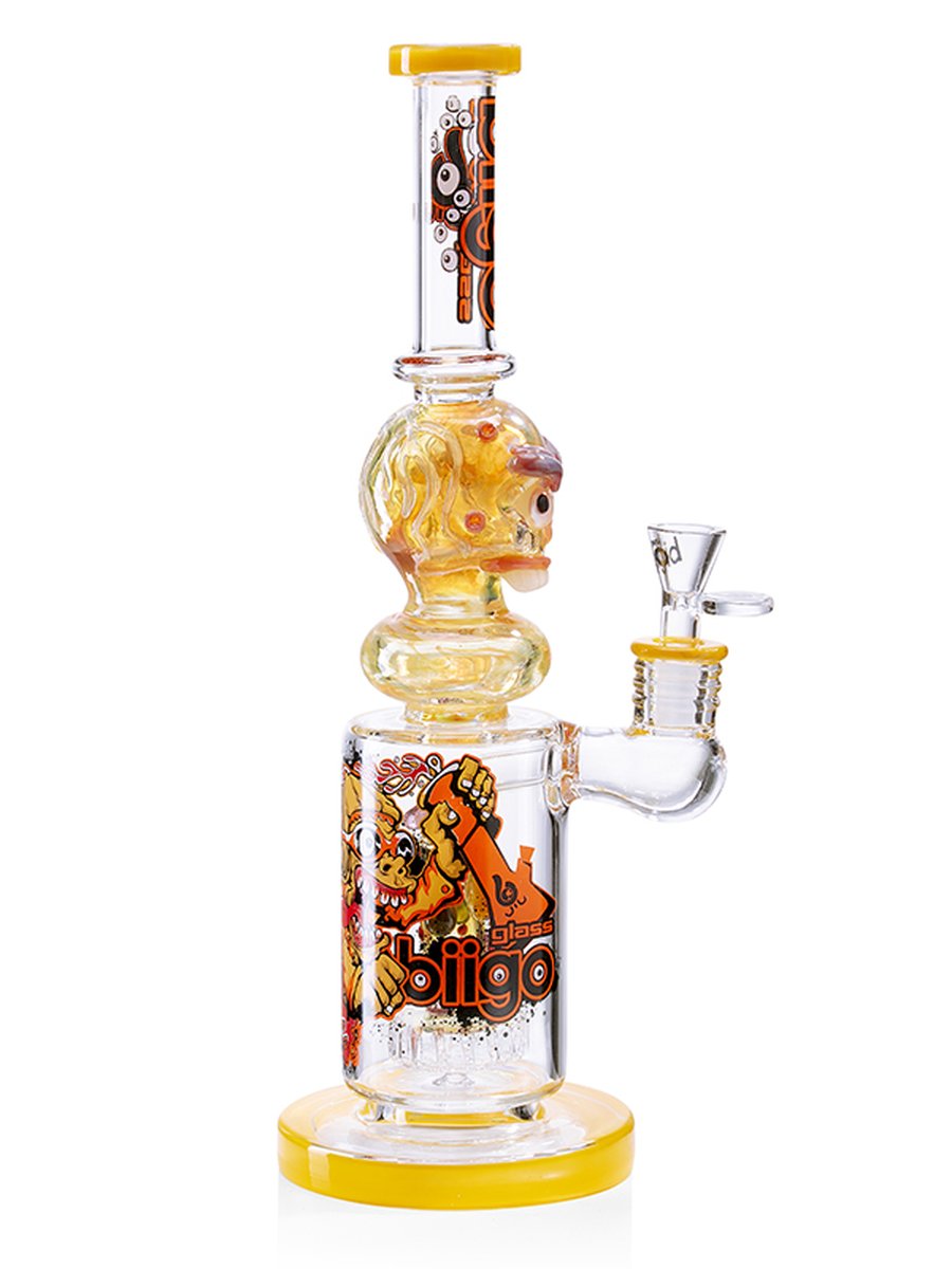 Lookah Bong 14 " Cool Rare Skull Glass Water Pipe - Yellow, Colors: Yellow, 3 image Lookah Bong 14 " Cool Rare Skull Glass Water Pipe - Yellow, Colors: Yellow, 3 image
