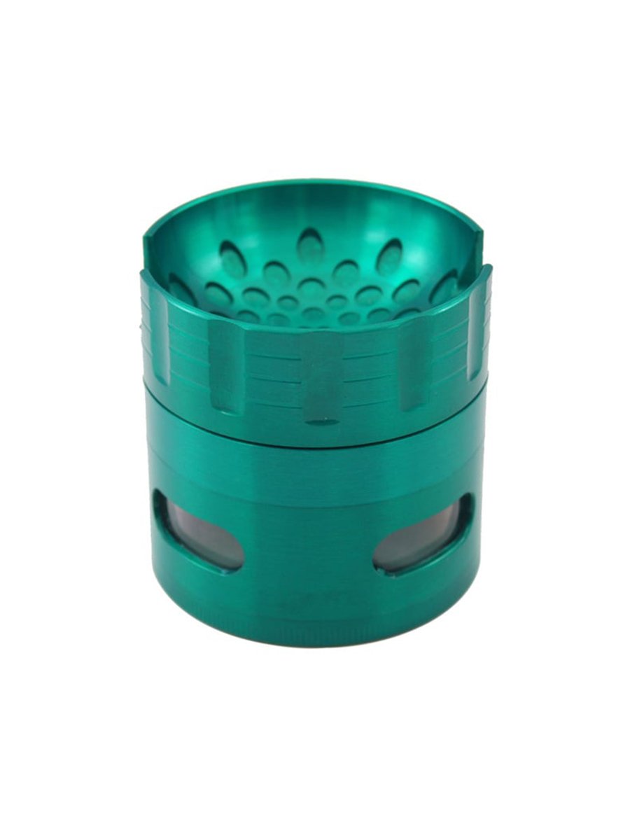 Windowed Four Layer Zinc Alloy Herb Grinder Windowed Four Layer Zinc Alloy Herb Grinder
