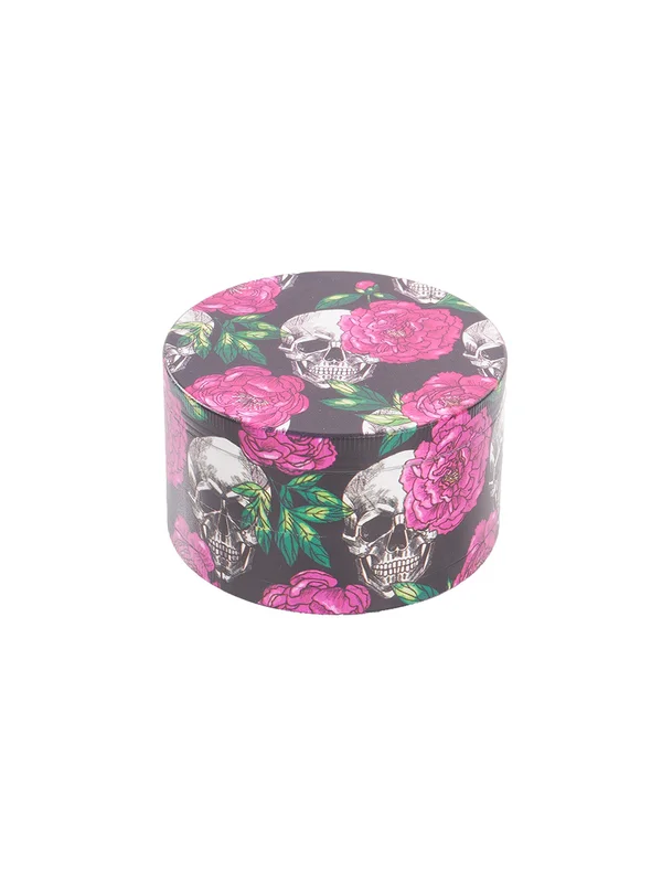 4 Layer Flower Skull Herb Grinder2