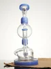 Lookah 10.2" Unique Globe Recycler Glass Bong, Colors: Purple, 5 image