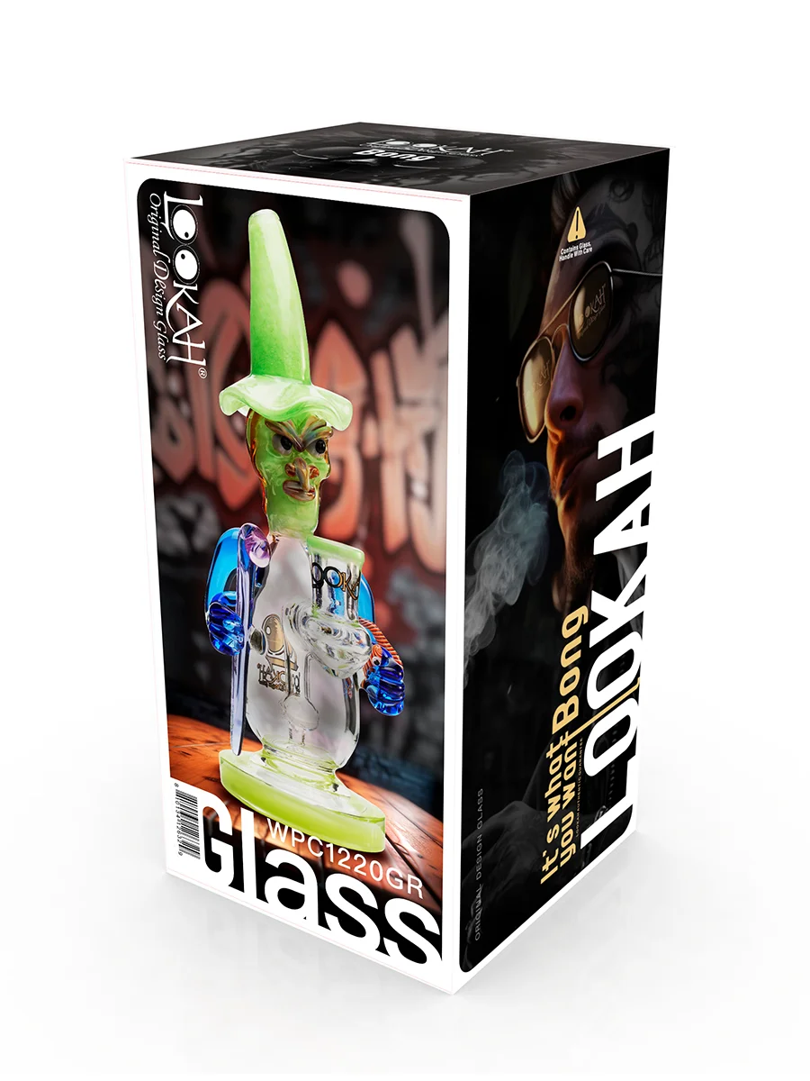 Lookah Rig 9.4" Cool Mystic Wizard Dab Rig, Colors: Yellow, 4 image Lookah Rig 9.4" Cool Mystic Wizard Dab Rig, Colors: Yellow, 4 image