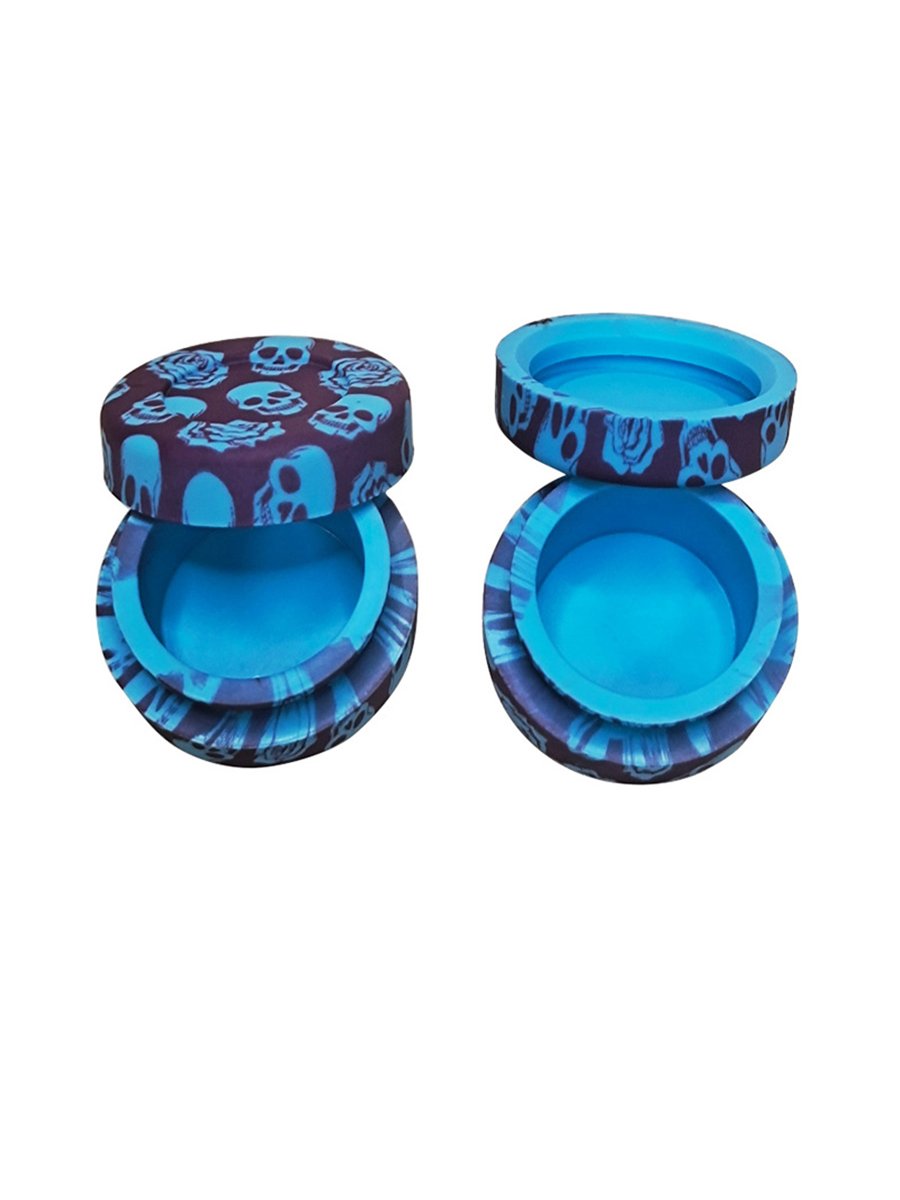 2PCS 5ml Colorful Skull Silicone Wax Containers