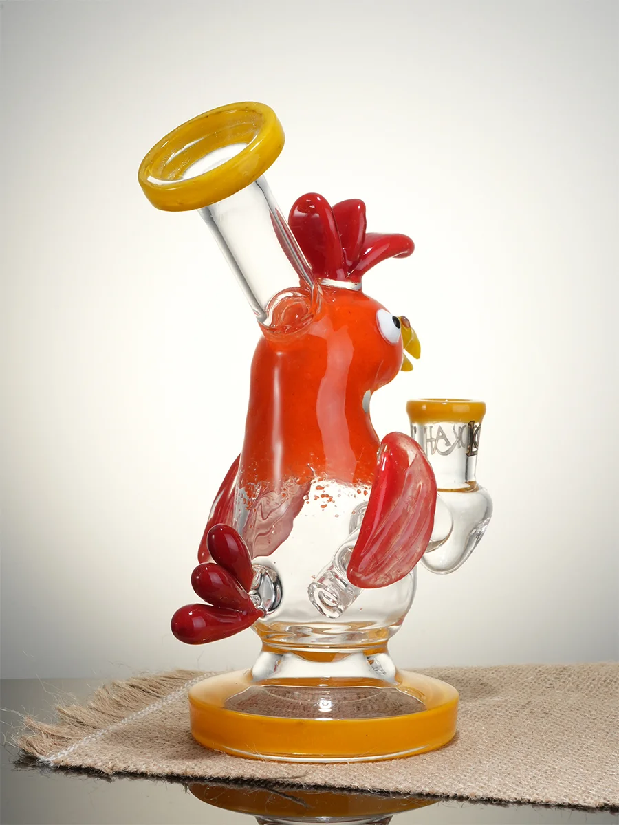 Lookah Bong 7" Mini Cute Chick Glass Water Pipe, Colors: Yellow, 5 image