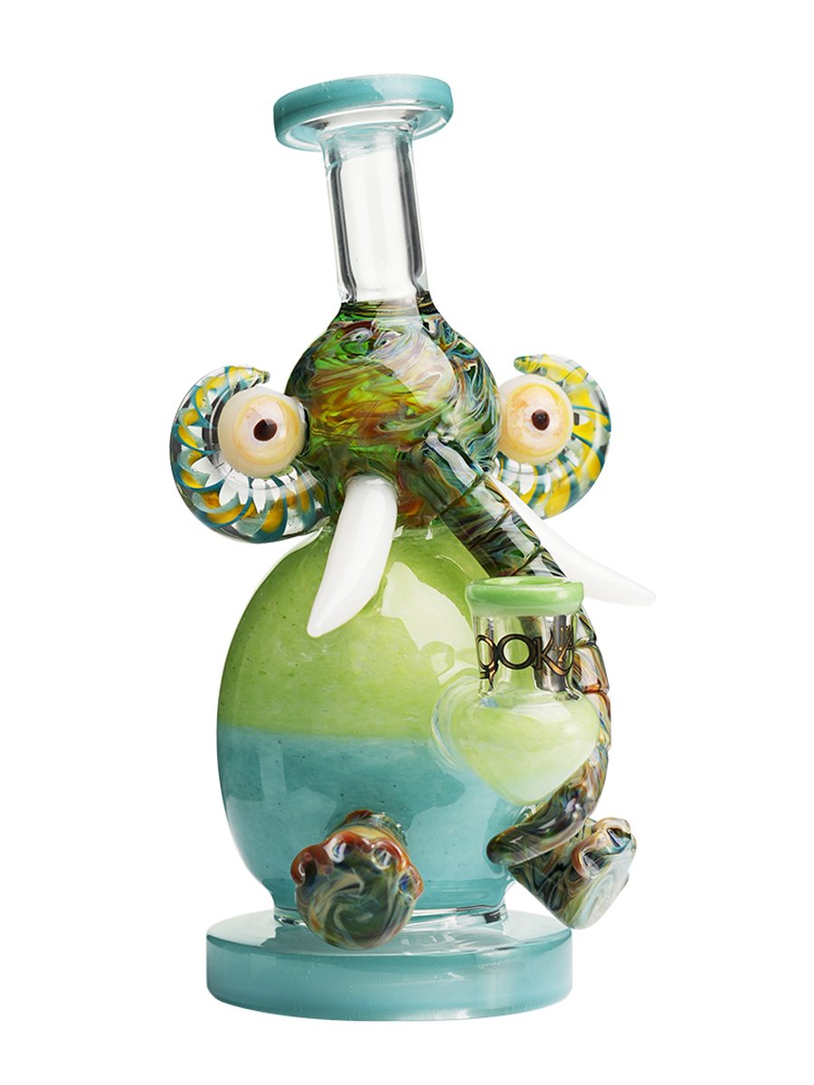 Lookah Bong 8 " Mini Multicolored Elephant Dab Rig - Yellow, Colors: Yellow, 7 image Lookah Bong 8 " Mini Multicolored Elephant Dab Rig - Yellow, Colors: Yellow, 7 image
