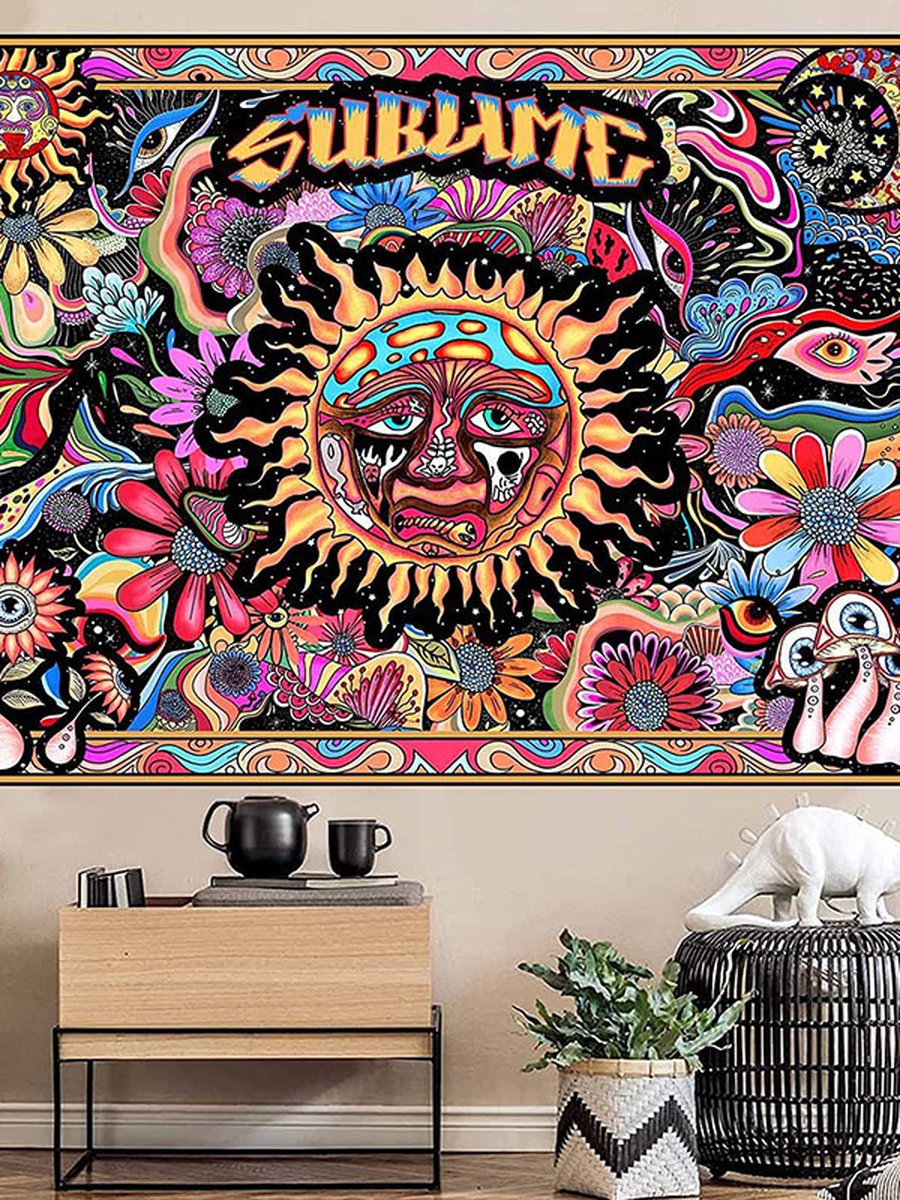 Sun Mushroom Tapestry, Size: 37.40x28.74inch, 5 image Sun Mushroom Tapestry, Size: 37.40x28.74inch, 5 image