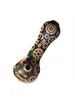 Gear Sandblasted Glass Spoon Pipe Orange