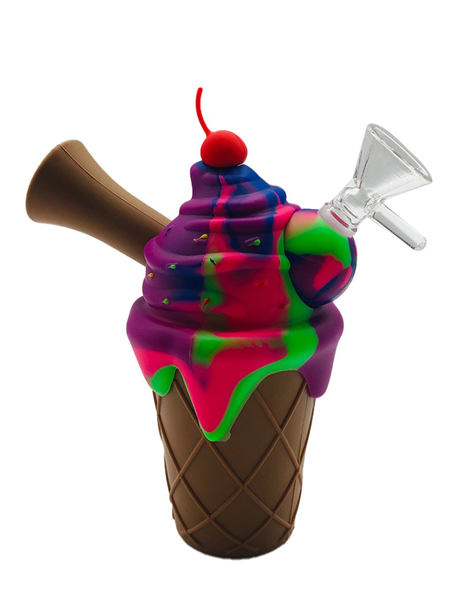 Cute Ice Cream Silicone Bong Cute Ice Cream Silicone Bong