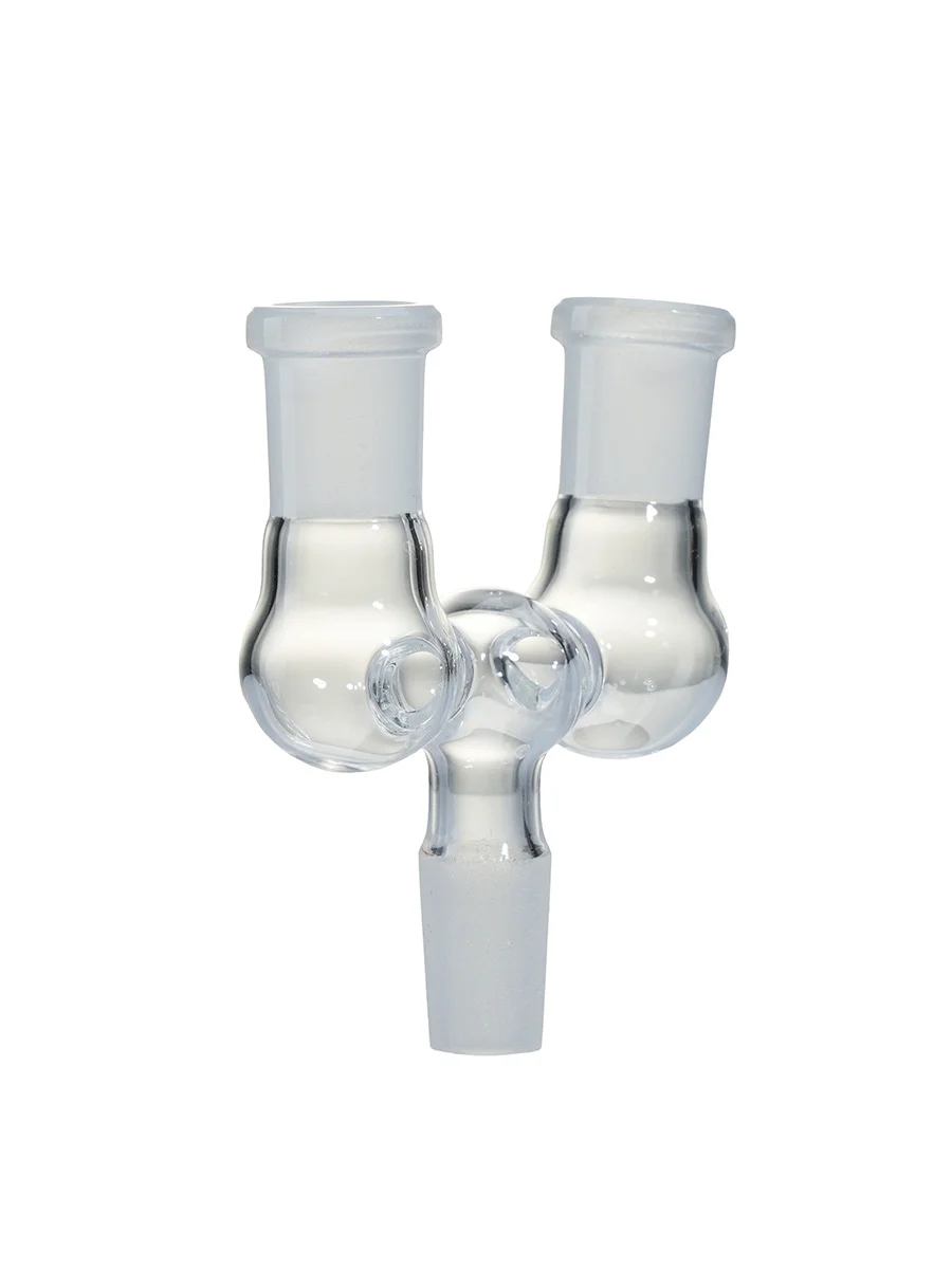 2PCS 14mm Glass Double Bowl Joint Adapter, 2 image