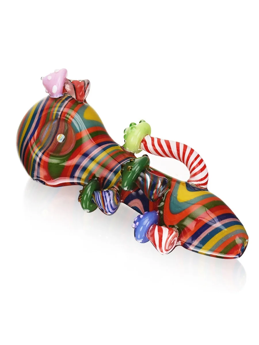 Color Spiral Mushroom Glass Pipe Color Spiral Mushroom Glass Pipe