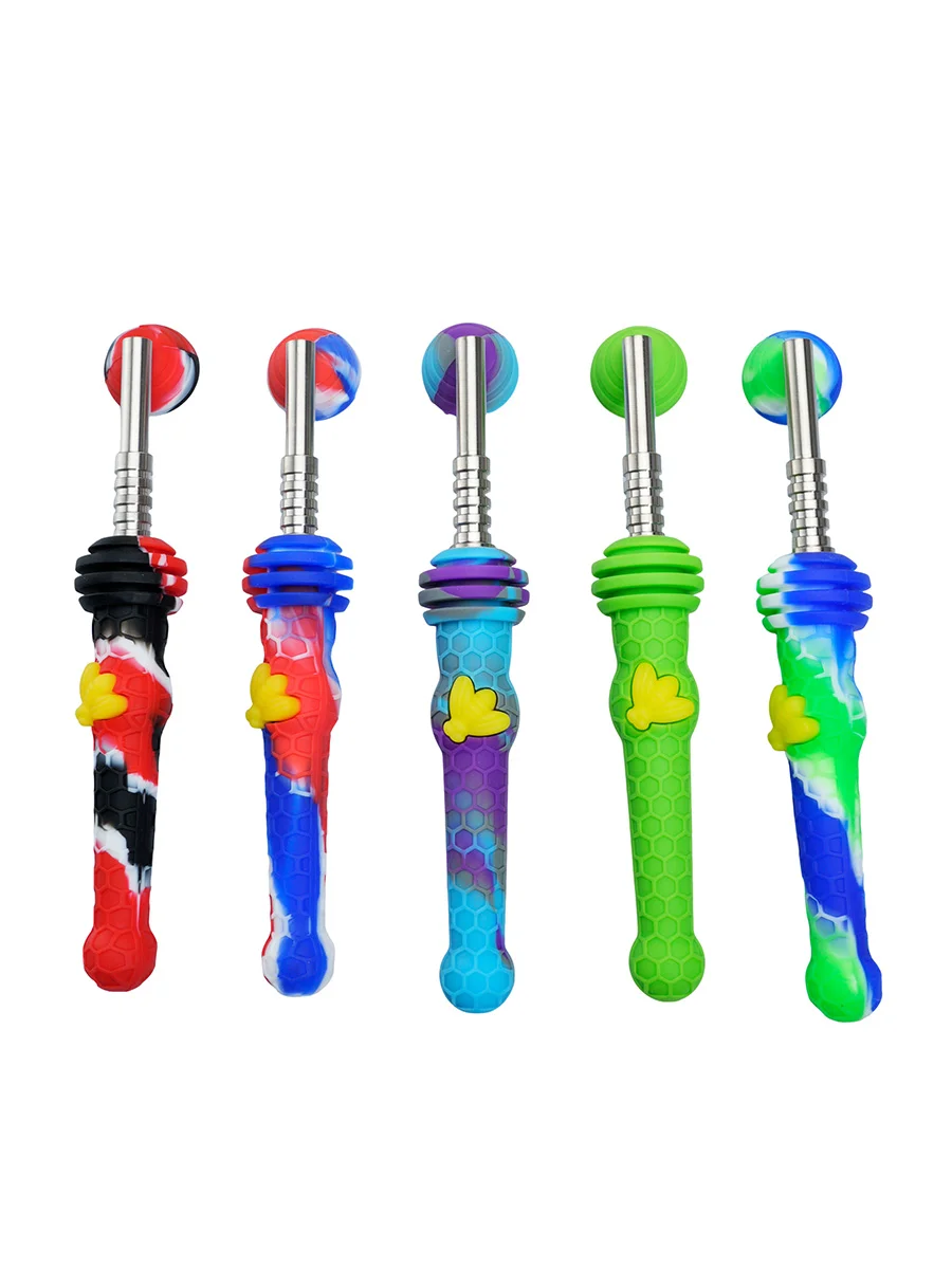 5PCS Silicone Nectar Collectors with 12mm Titanium Tip, 2 image