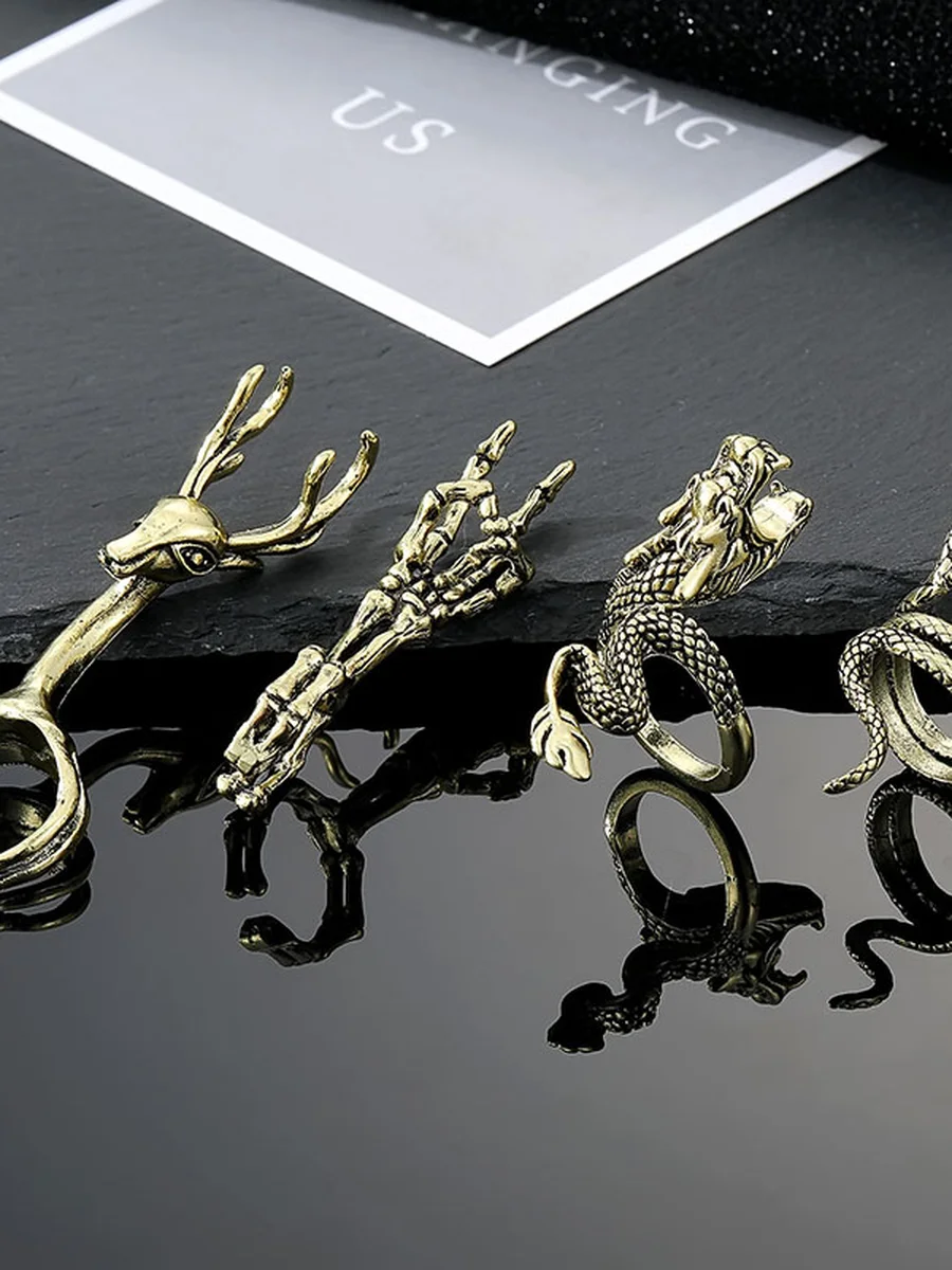 Brass Cigarette Holder Ring, Attribute: Finger Brass Cigarette Holder Ring, Attribute: Finger