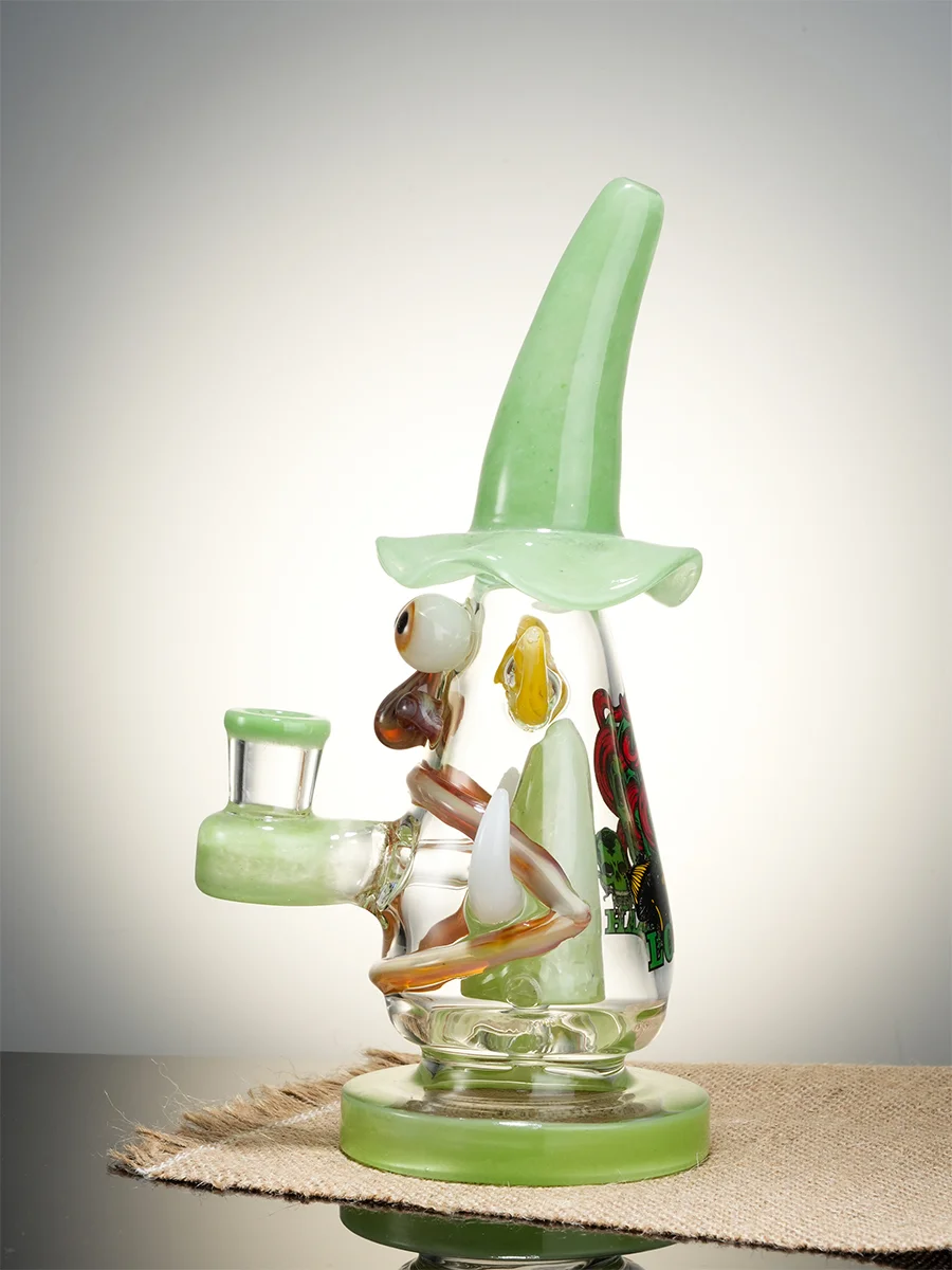 Green Mini Wizard Glass Dab Rig5 Green Mini Wizard Glass Dab Rig5