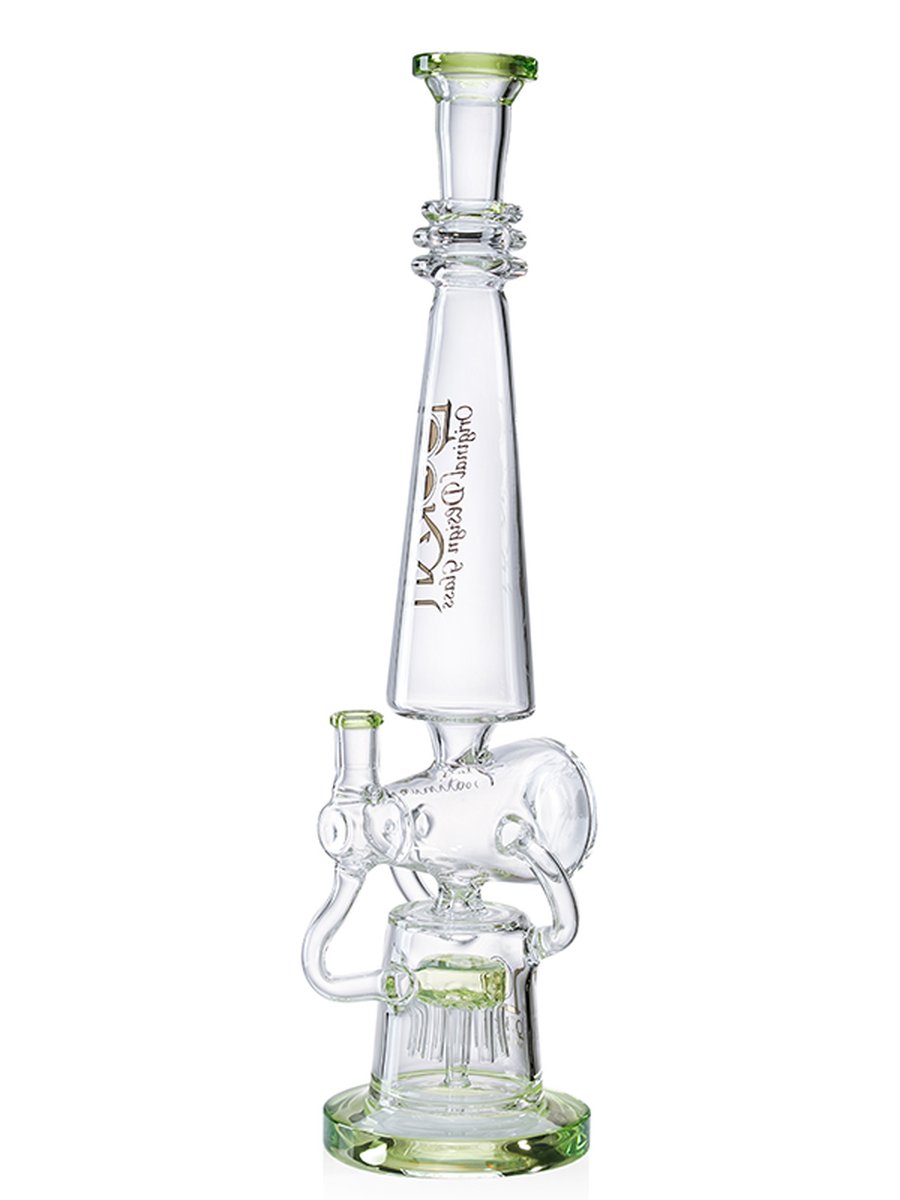 Lookah Bong 18" Recycler Novelty Shotgun Water Pipe - Clear Green, Colors: Clear Green, 2 image Lookah Bong 18" Recycler Novelty Shotgun Water Pipe - Clear Green, Colors: Clear Green, 2 image