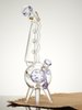 Lookah Bong 12.5 ” Cool Recycler Giraffe Water Pipe Clear - Green, Colors: Clear Green, 9 image