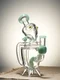 Lookah Rig 7.9" Recycler Cute Alien Glass Dab Rig, Colors: Green