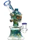 glass mini skull dab rig blue