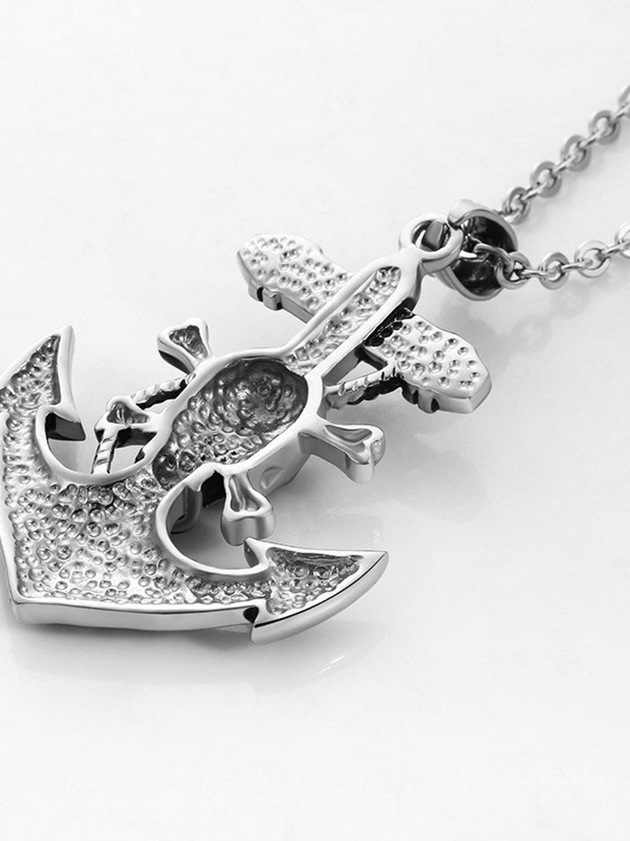 Skeleton Anchor Pendant Necklace, 2 image Skeleton Anchor Pendant Necklace, 2 image