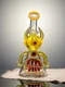 10 inch Four-eyed big-bellied monster glass bong, Color: Yellow