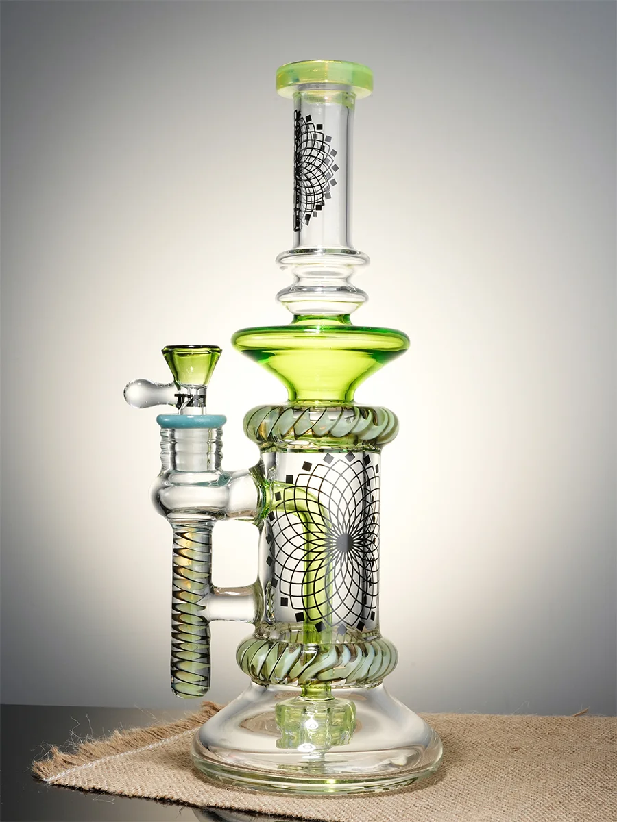 Lookah Bong 11.5" Steampunk Tattoo Hourglass Water Pipe3 Lookah Bong 11.5" Steampunk Tattoo Hourglass Water Pipe3