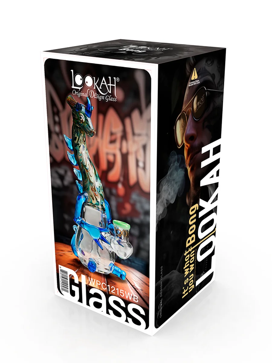 8.6" Mini Cute Dragon Bong - Water Blue, Colors: Water Blue   , 3 image