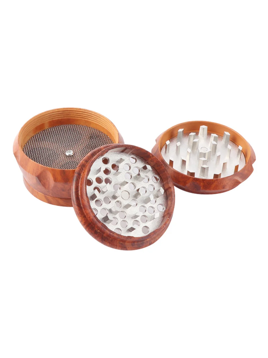 4-Plyers Wood Gumwood Two-Color Zinc Alloy Drums Herb Grinder 4-Plyers Wood Gumwood Two-Color Zinc Alloy Drums Herb Grinder