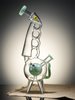 Lookah Bong 12.5 ” Cool Recycler Giraffe Water Pipe Clear - Green, Colors: Clear Green