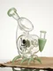 Lookah Bong 9" Mini Cool Alien Stalker Recycler Water Pipe, Colors: Clear Green