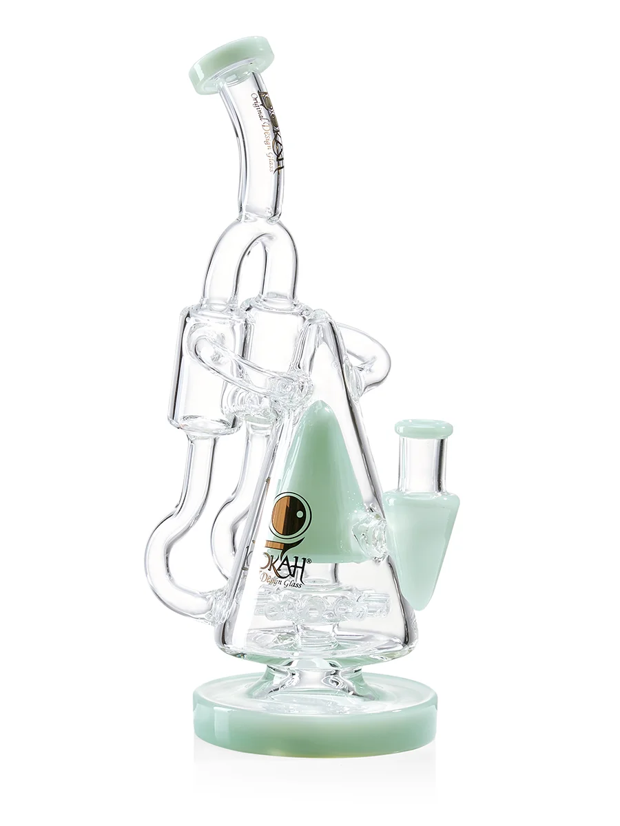 premium classy taper bong green side premium classy taper bong green side