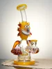 Lookah Bong 9" Turbine Perc Funny Looks Water Pipe, Colors: Yellow, 9 image Lookah Bong 9" Turbine Perc Funny Looks Water Pipe, Colors: Yellow, 9 image