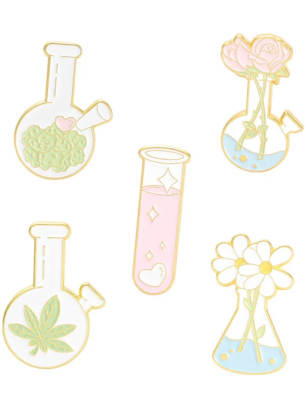 Water Pipe Pin Brooches 5PCS, 2 image Water Pipe Pin Brooches 5PCS, 2 image