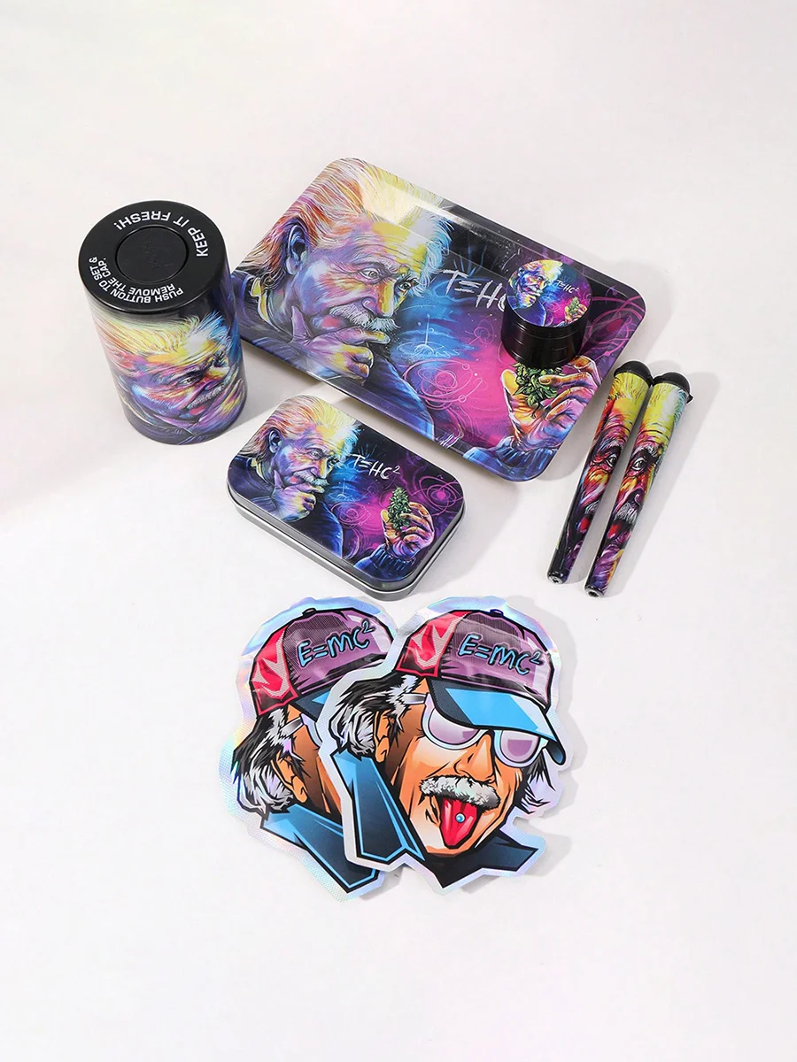 Wacky Einstein Rolling Tray Set Details2 Wacky Einstein Rolling Tray Set Details2